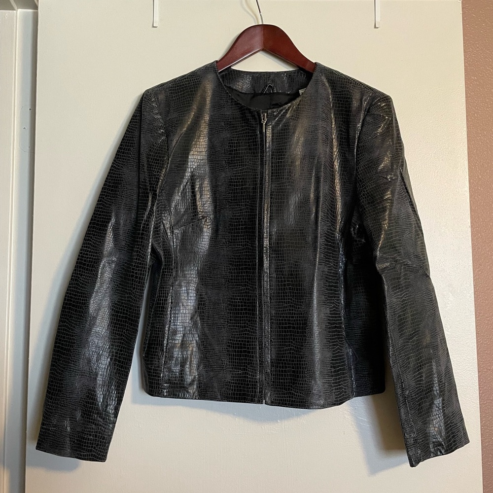 Black Leather Valerie Stevens Jacket